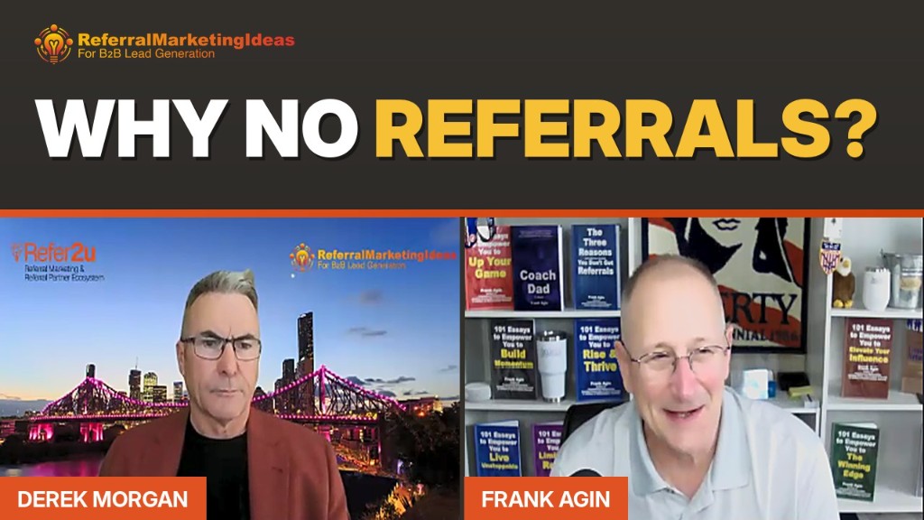 Derek Morgan and Frank Agin in conversation, with the question why no referrals